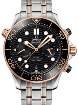 Omega Seamaster Diver 300 M Czarny 44 mm Zloto/Stal 210.20.44.51.01.001