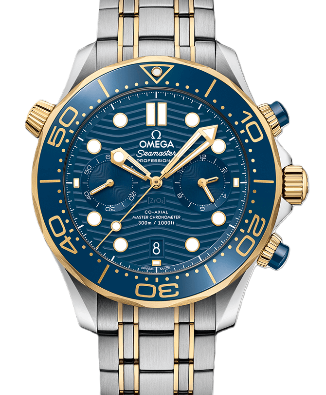 Omega Seamaster Diver 300 M Niebieski 44 mm Zloto/Stal 210.20.44.51.03.001