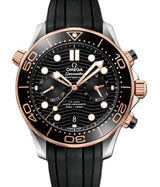 Omega Seamaster Diver 300 M Czarny 44 mm Złoto rozowe 210.22.44.51.01.001