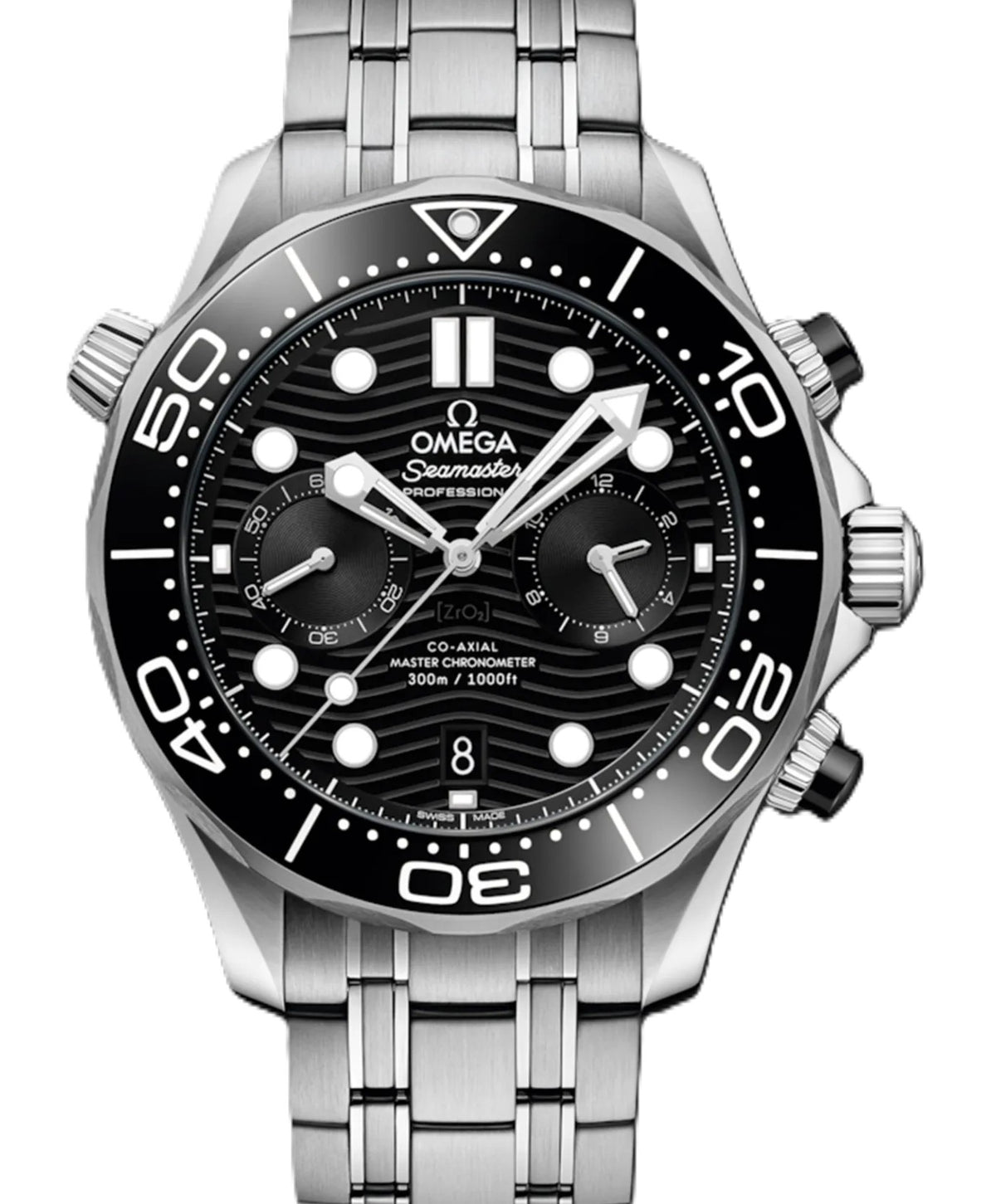 Omega Seamaster Diver 300 M Czarny 44 mm Stal 210.30.44.51.01.001