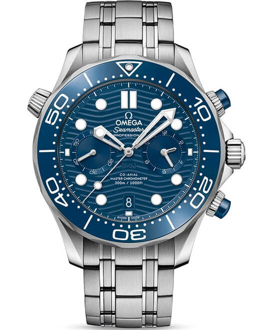 Omega Seamaster Diver 300 M Niebieski 44 mm Stal