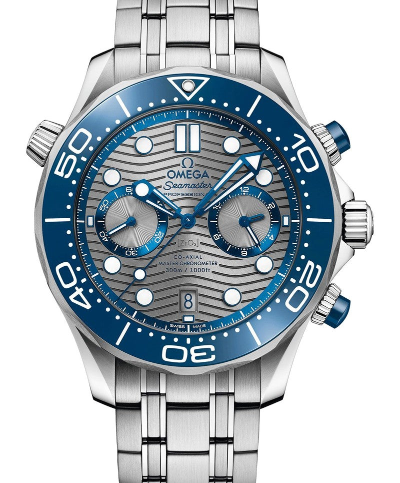 Omega Seamaster Diver 300 M Szary 44 mm Stal 210.30.44.51.06.001