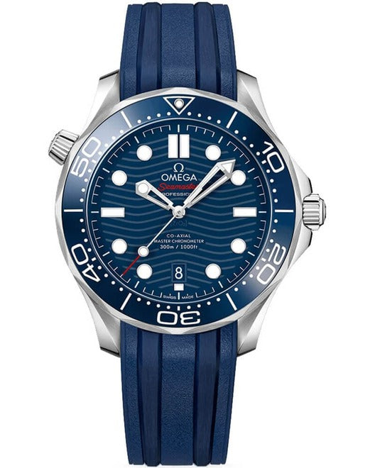 Omega Seamaster Diver 300 M Niebieski 42 mm Stal