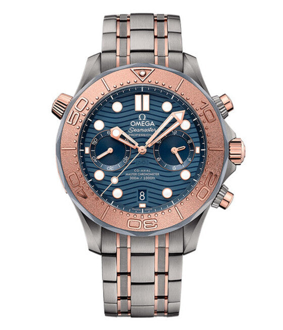 Omega Seamaster Diver 300 M Niebieski 44 mm Tytan