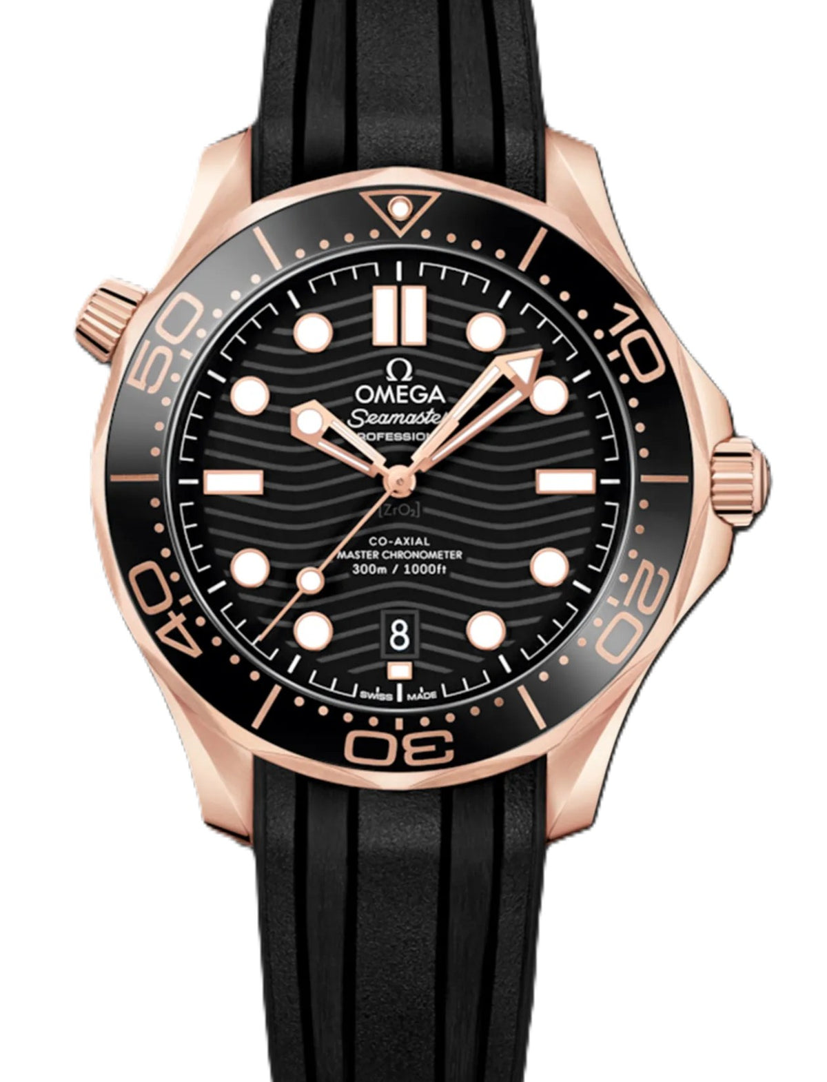 Omega Seamaster Diver 300 M Czarny 42 mm Zloto rozowe 210.62.42.20.01.002