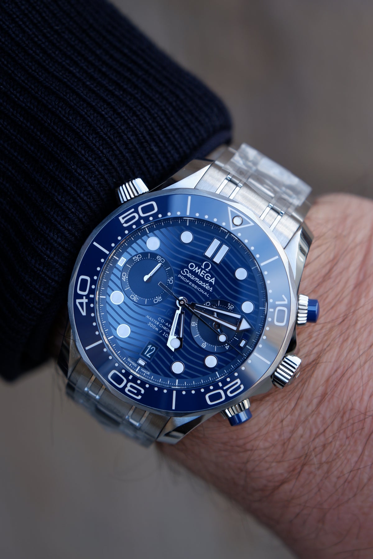 Omega Seamaster Diver 300 M Niebieski 44 mm Stal 210.30.44.51.03.001