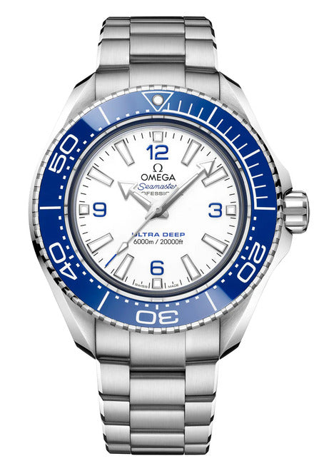 Omega Seamaster Planet Ocean 6000 M Bialy 45.5 mm Stal