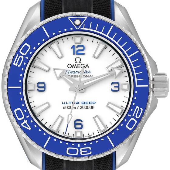 Omega Seamaster Planet Ocean 6000 M Bialy 45.5 mm Stal