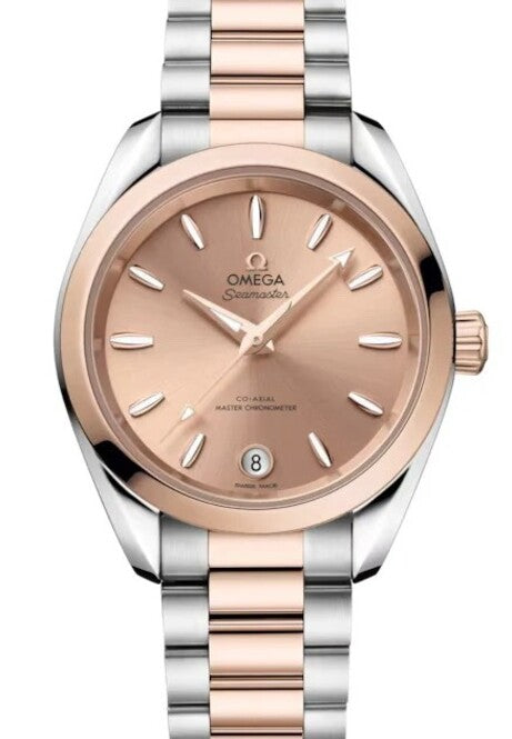 Omega Seamaster Aqua Terra Różowy 34 mm Złoto/Stal 220.20.34.20.10.001