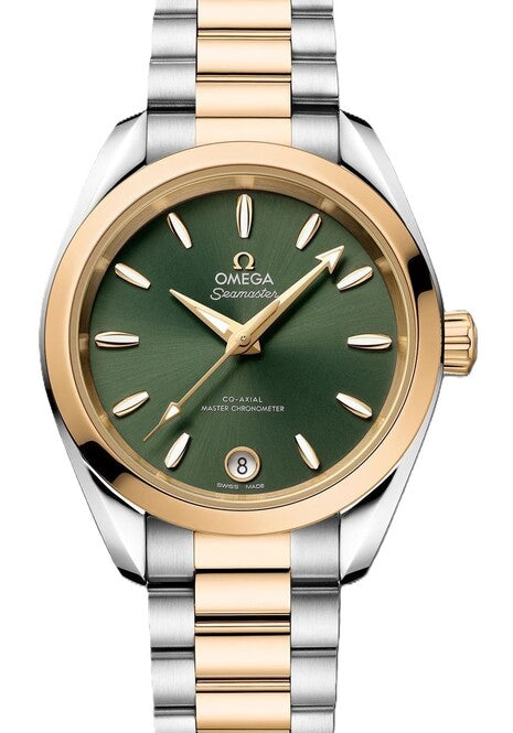 Omega Seamaster Aqua Terra Zielony 34 mm Złoto/Stal 220.20.34.20.10.002
