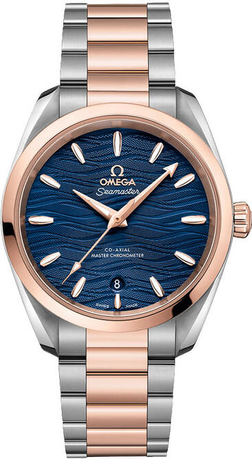 Omega Seamaster Aqua Terra 150 M Niebieski 38 mm Zloto/Stal