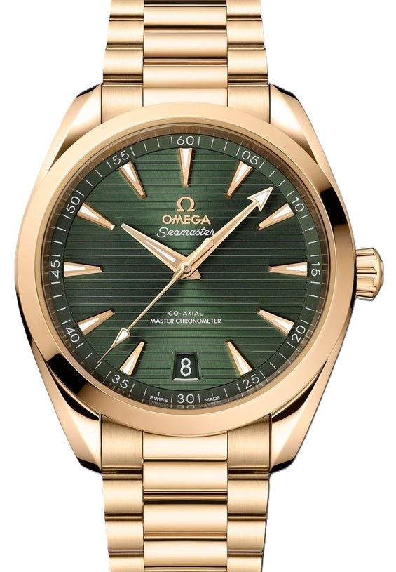 Omega Seamaster Aqua Terra Zielony 41 mm Żółte złoto 220.50.41.21.10.001