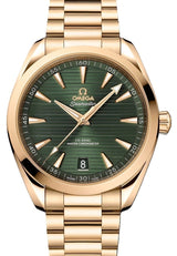 Omega Seamaster Aqua Terra Zielony 41 mm Żółte złoto 220.50.41.21.10.001