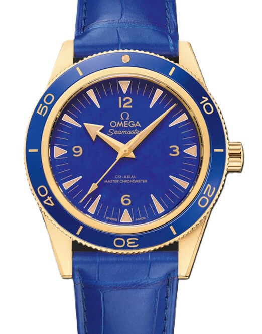 Omega Seamaster Niebieski 41 mm Żółte złoto 234.63.41.21.99.002