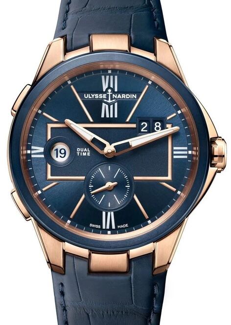 Ulysse Nardin Blast Dual Time Niebieski 42 mm Złoto różowe 242-20/43