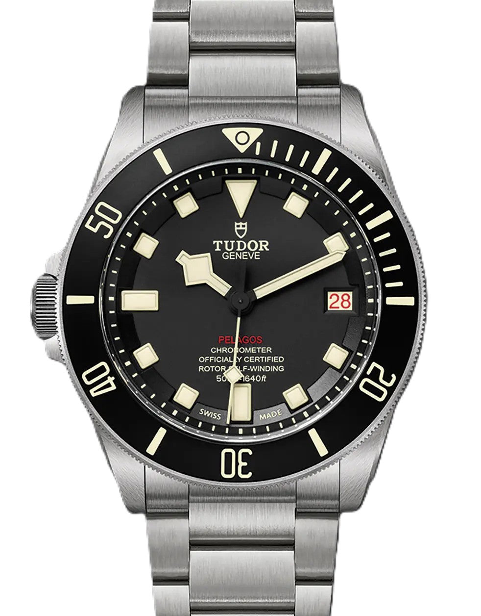 Zegarek męski Tudor Pelagos Czarny 42 mm Tytan 25610TNL-0001