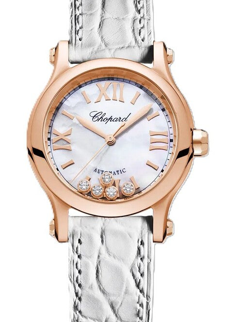Chopard Happy Sport Masa perłowa 30 mm Złoto różowe 274893-5009