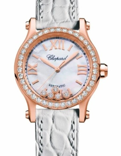 Chopard Happy Sport Masa perłowa 30 mm Złoto różowe 274893-5010