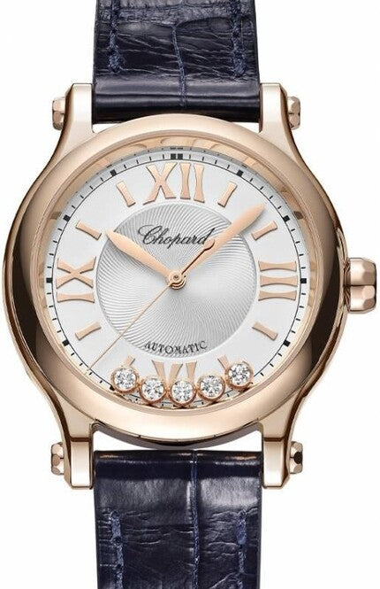 Chopard Happy Sport Srebrny 33 mm Złoto różowe 275378-5001
