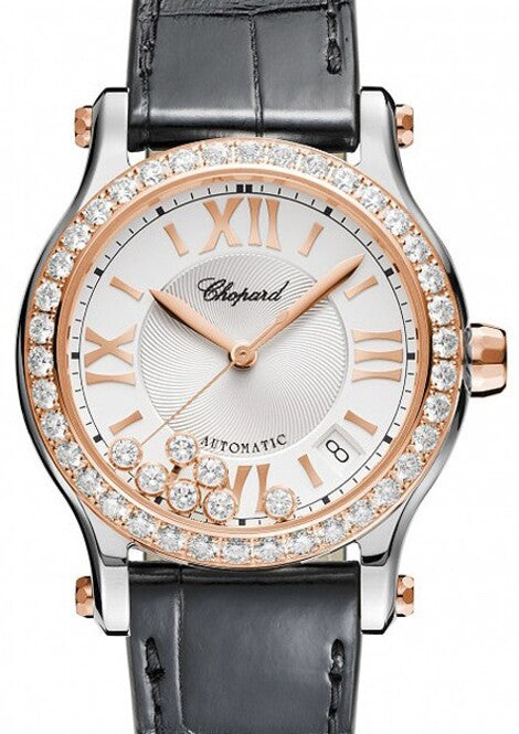 Chopard Happy Sport Srebrny 36 mm Złoto/Stal 278559-6003