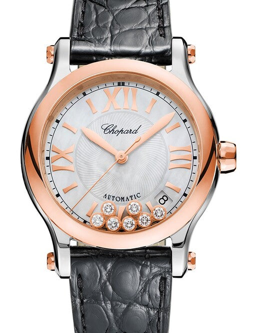 Chopard Happy Sport Srebrny 36 mm Złoto/Stal 278559-6008