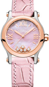 Chopard Happy Sport Różowy 30 mm Złoto/Stal 278573-6011