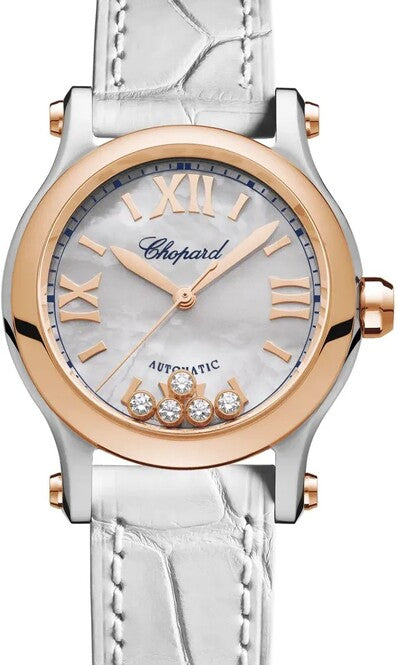 Chopard Happy Sport Masa perłowa 30 mm Złoto/Stal 278573-6018