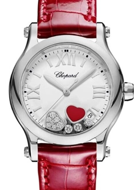 Chopard Happy Sport Hearts Biały 36 mm Stal 278582-3005
