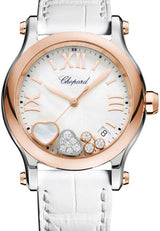 Chopard Happy SportHearts Masa perłowa 36 mm Złoto/Stal 278582-6009