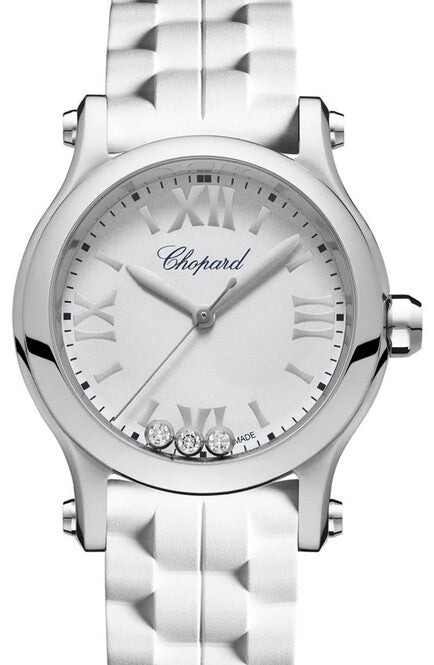 Chopard Happy Sport Biały 30 mm Stal 278590-3001