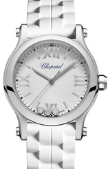 Chopard Happy Sport Biały 30 mm Stal 278590-3001
