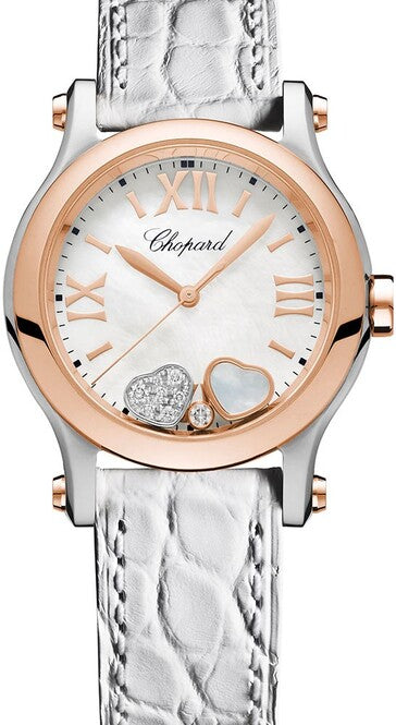 Chopard Happy Sport Hearts Masa perłowa 30 mm Złoto/Stal 278590-6005