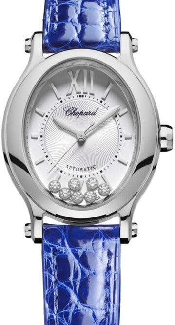 Chopard Happy Sport Oval Srebrny 31 mm Stal 278602-3001