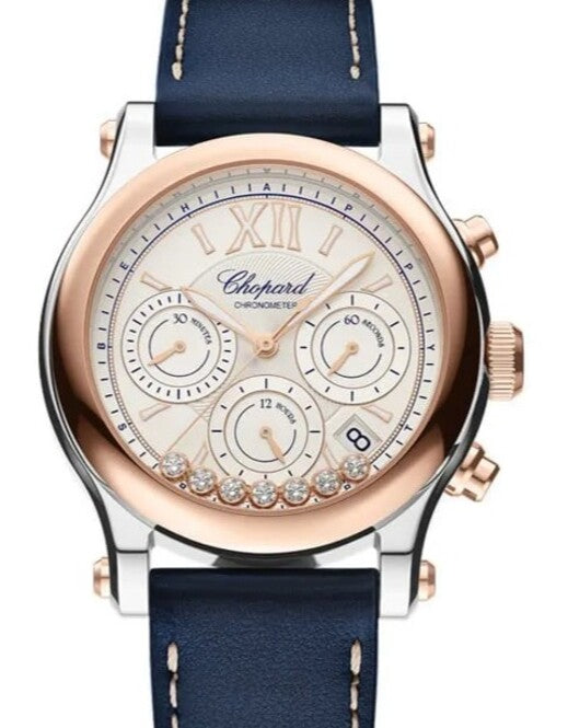 Chopard Happy Sport Chrono Srebrny 40 mm Stal 278615-6001