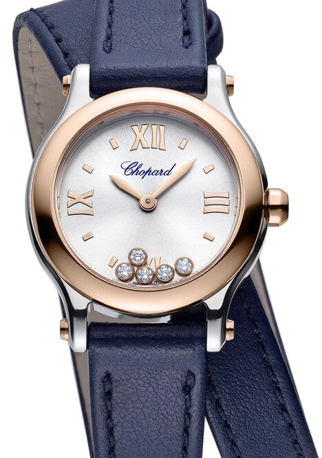 Chopard Happy Sport Srebrny 25 mm Złoto różowe 278620-6001