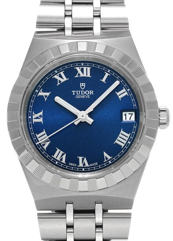 Tudor Royal Niebieski 34 mm Stal