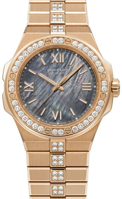 Chopard Alpine Eagle Masa perłowa 36 mm Złoto różowe 295370-5003