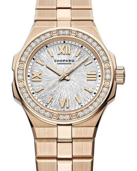 Chopard Alpine Eagle Srebrny 33 mm Złoto różowe 295384-5001