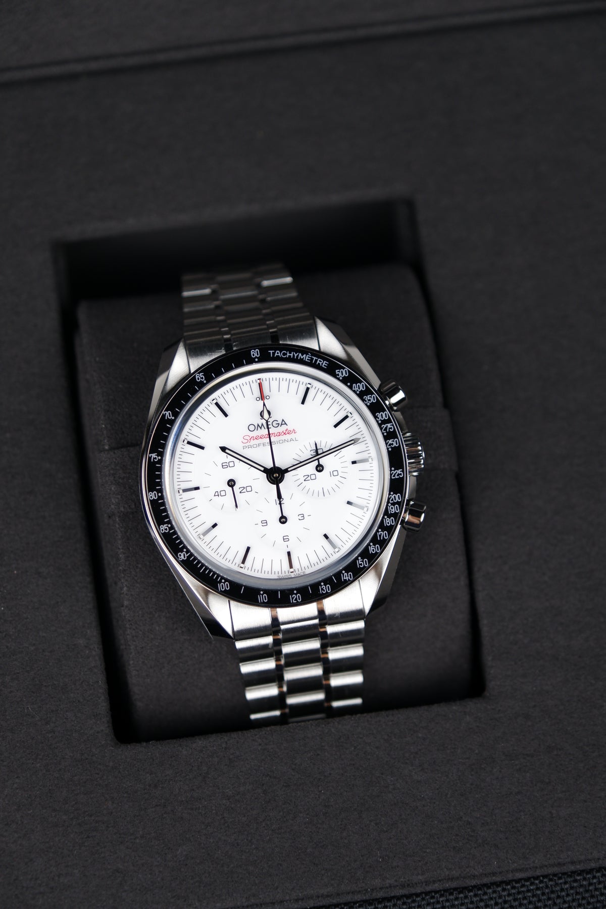 Omega Speedmaster Professional Moonwatch Bialy 34 mm Stal 310.30.42.50.04.001