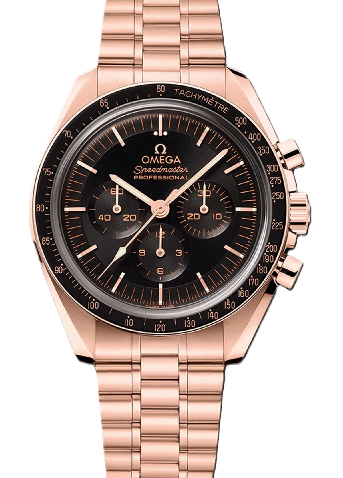 Omega Speedmaster Moonwatch Czarny 42 mm Zloto rozowe 310.60.42.50.01.001