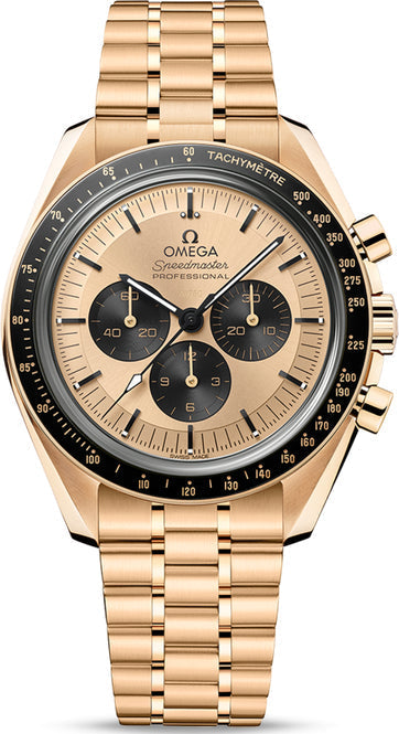 Omega Speedmaster Moonwatch 42mm Żółty Złoto Moonshine