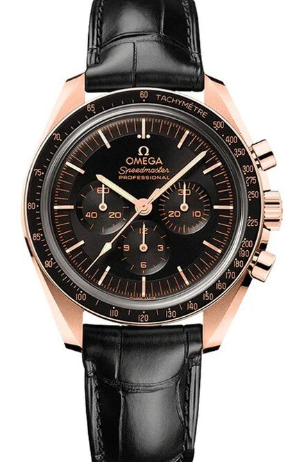 Omega Speedmaster Moonwatch 42mm Czarny Złoto Sedna