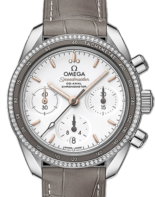 Omega Speedmaster 38 Co-Axial Chronograph Srebrny 38 mm Stal