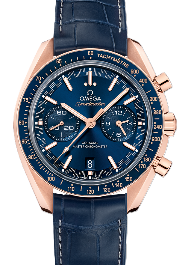 Omega Speedmaster Racing Niebieski 44.25 mm Zloto rozowe 329.53.44.51.03.001