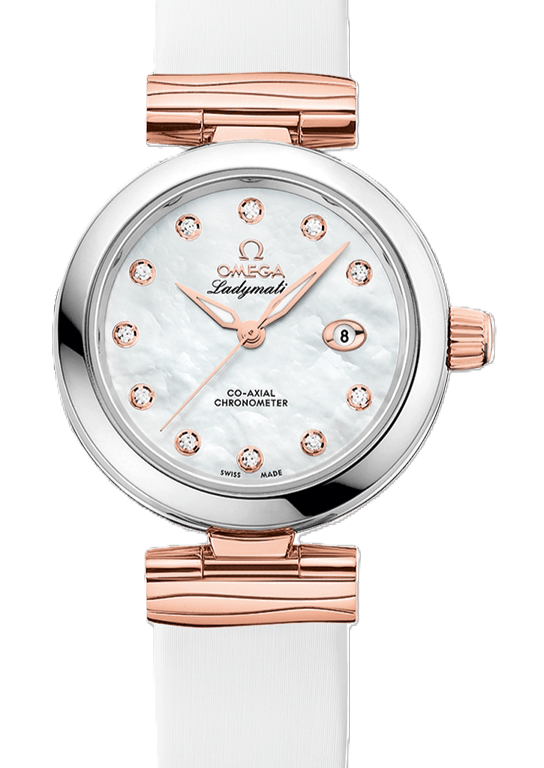 Omega De Ville Ladymatic Masa perlowa 34 mm Zloto/Stal 425.22.34.20.55.004