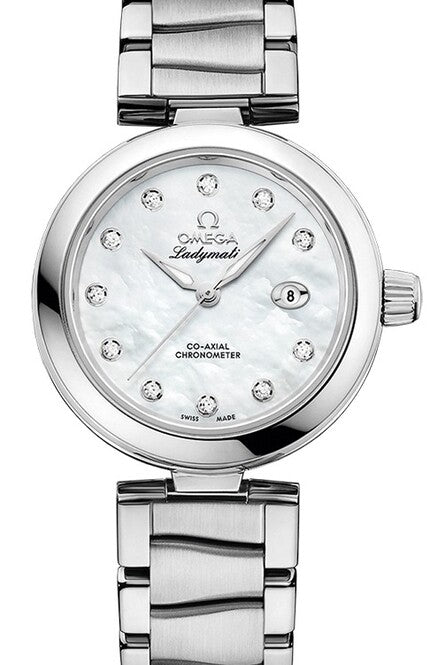 Omega De Ville Masa perłowa 34 mm Stal 425.30.34.20.55.002