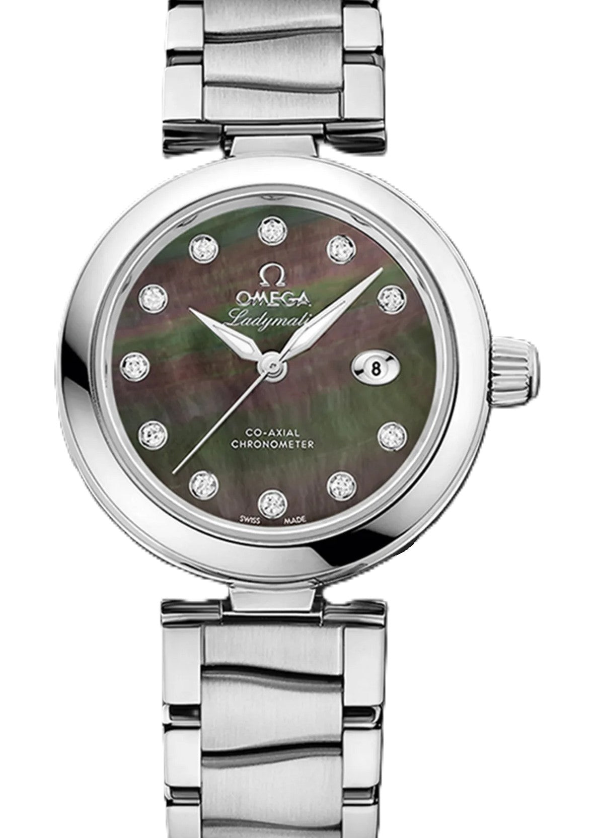Omega De Ville Ladymatic Co-Axial Masa perlowa 34 mm Stal 425.30.34.20.57.004