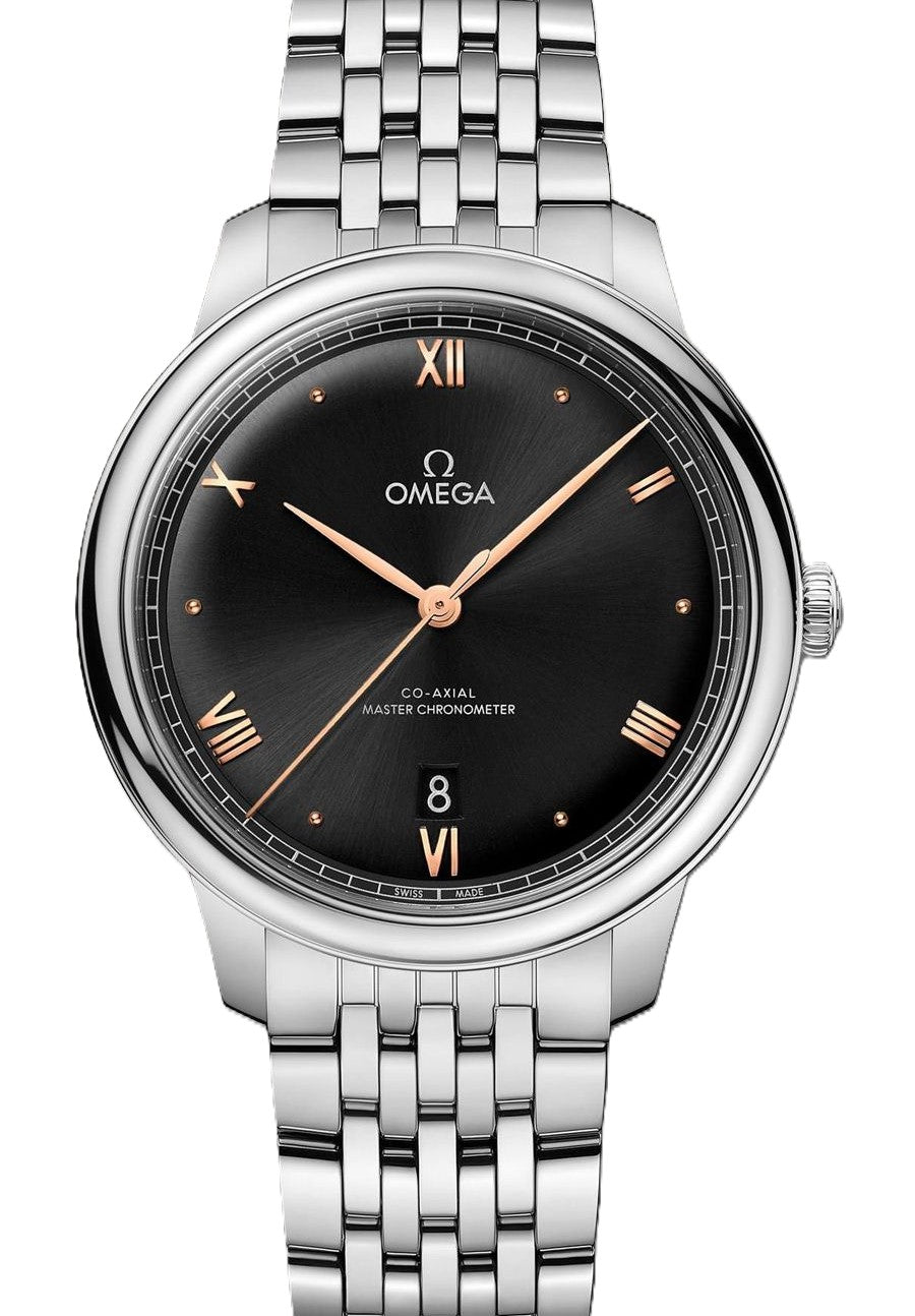 Omega De Ville Prestige Czarny 40 mm Stal 434.10.40.20.01.001