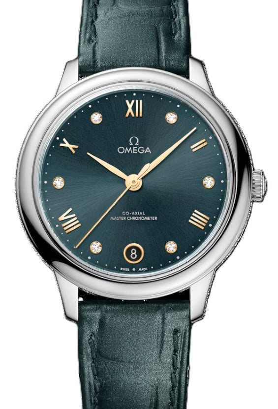 Omega De Ville Prestige Zielony 34 mm Stal 434.13.34.20.60.001