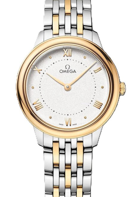 Omega De Ville Prestige Srebrny 30 mm Złoto/Stal 434.20.30.60.02.002